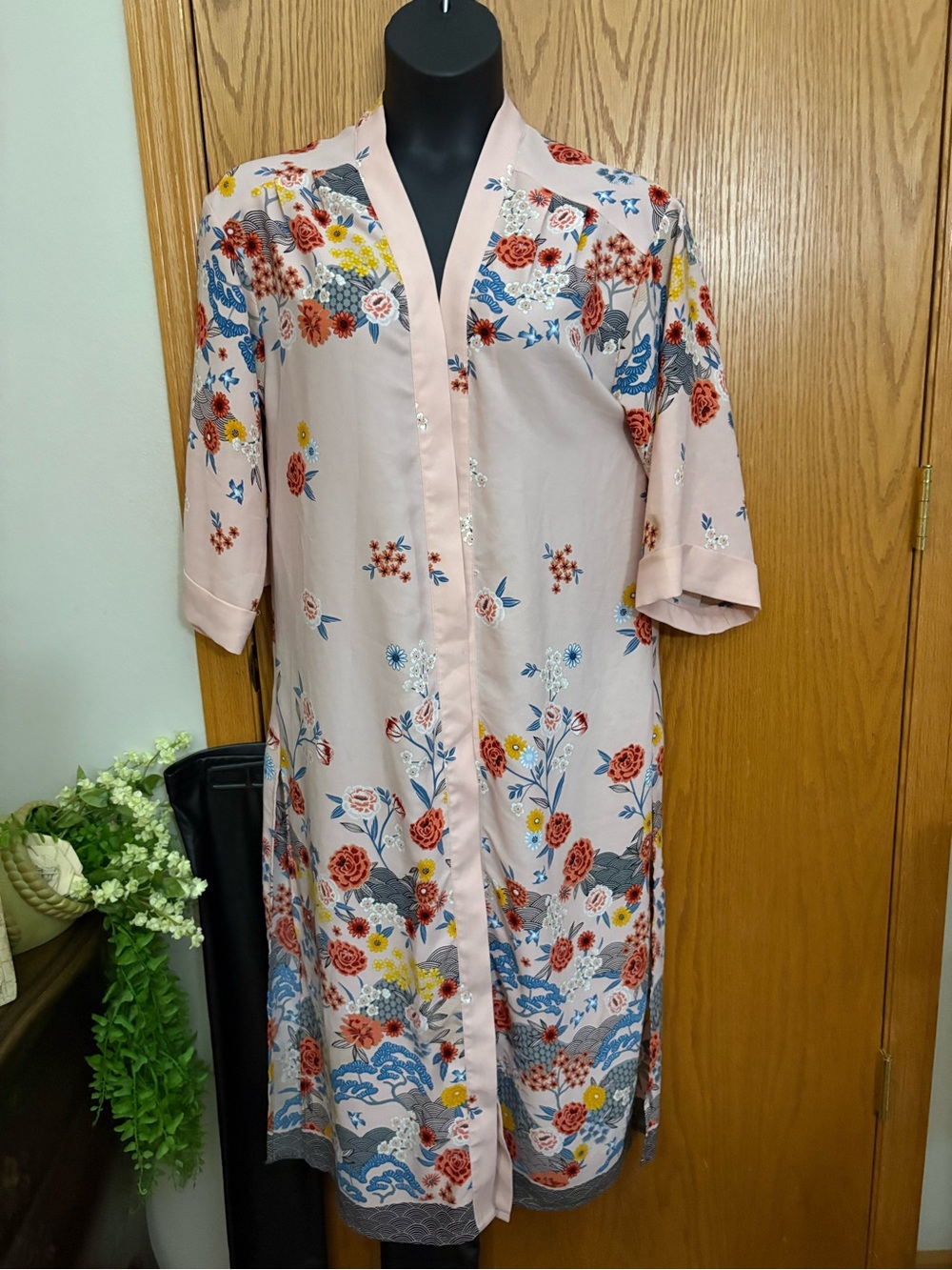 New Look Light Pink Floral Kimono